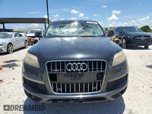 2011 Audi Q7 S line with VIN WA1DGAFE3BD006595, listed as a Copart auction lot 61010615 with 184,175 mi miles and Salvage title. Bid and sale history available at DreamBid. Image 5.