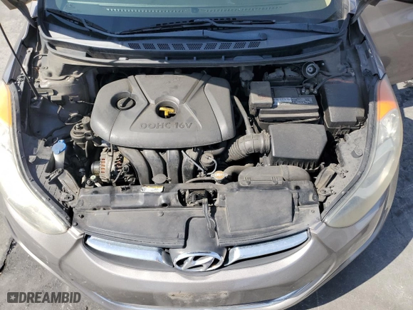 2013 Hyundai Elantra Limited PZEV with VIN 5NPDH4AE1DH186412, listed as a Copart auction lot 53165965 with 156,004 mi miles and Salvage Title. Bid and sale history available at carsss.com. Image 11.