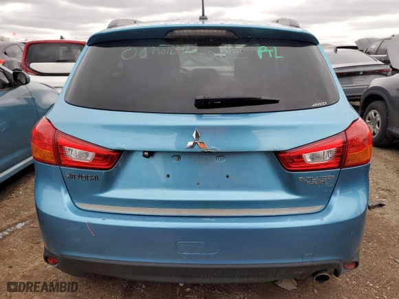 2013 Mitsubishi Outlander Sport SE with VIN 4A4AR4AU6DE011492, listed as a Copart auction lot 43441355 with 89,797 mi miles and Salvage Title. Bid and sale history available at carsss.com. Image 6.
