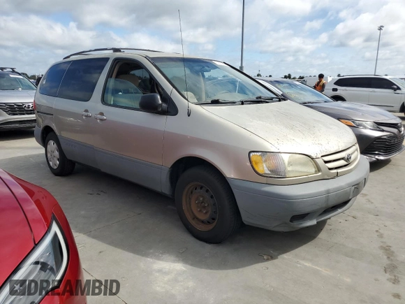 2002 Toyota Sienna CE with VIN 4T3ZF19C12U455513, listed as a Copart auction lot 74090554 with 0 mi miles and Salvage Title. Bid and sale history available at carsss.com. Image 4.