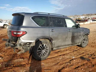 2021 Nissan Armada SL with VIN JN8AY2BA3M9372601, listed as a Copart auction lot 45874415 with 96,302 mi miles and Salvage Title. Bid and sale history available at carsss.com. Image 3.