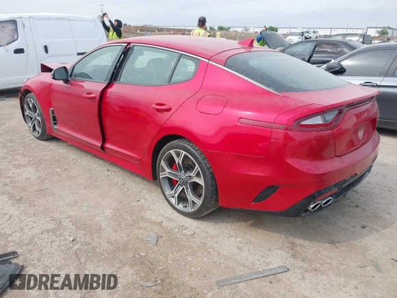 2020 Kia Stinger GT with VIN KNAE35LC8L6075740, listed as a IAAI auction lot 41930433 with 55,974 mi miles and . Bid and sale history available at DreamBid. Image 3.