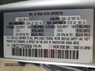2014 Mazda CX-5 Touring z VIN JM3KE2CY7E0349484, wystawiony jako Copart lot #51188665 z przebiegiem 175 131 mil mil oraz Szkoda całkowita • Salvage title. Historia ofert i sprzedaży dostępna na DreamBid. Obrazek 14.
