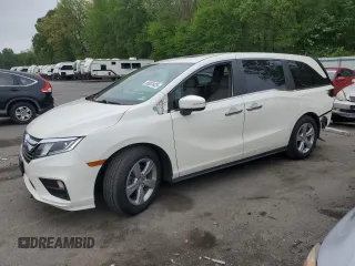 2019 Honda Odyssey EX-L z VIN 5FNRL6H72KB020936, wystawiony jako Copart lot #57283095 z przebiegiem 71 384 mil mil oraz Szkoda całkowita • Salvage title. Historia ofert i sprzedaży dostępna na DreamBid. Obrazek 1.