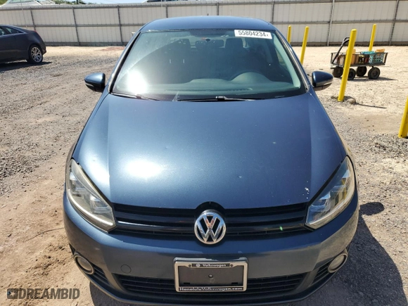 2012 Volkswagen Golf TDI with VIN WVWMM7AJ1CW316241, listed as a Copart auction lot 55804234 with 106,687 mi miles and Clean Title. Bid and sale history available at carsss.com. Image 5.