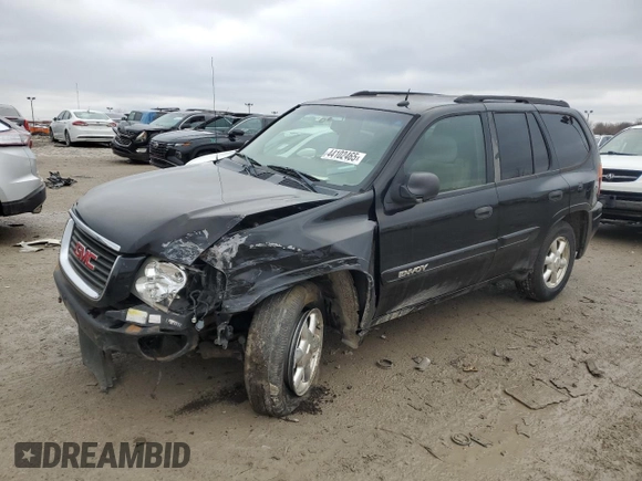 2005 GMC Envoy SLT with VIN 1GKDT13S952165475, listed as a Copart auction lot 44102465 with 0 mi miles and Salvage Title. Bid and sale history available at carsss.com. Image 1.