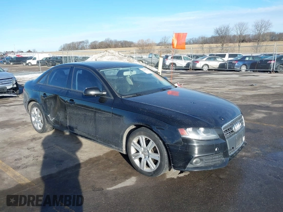 2011 Audi A4 2.0T Premium with VIN WAUBFAFL9BN027604, listed as a IAAI auction lot 41647723 with 133,630 mi miles. Bid and sale history available at carsss.com. Image 1.