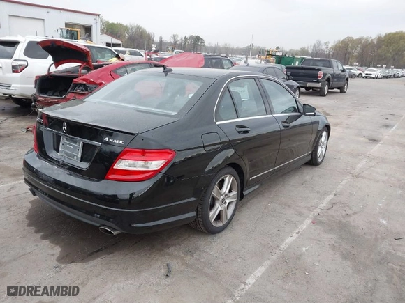 2011 Mercedes-Benz C-Class C 300 Sport with VIN WDDGF8BB9BR176804, listed as a IAAI auction lot 41847138 with 124,279 mi miles. Bid and sale history available at carsss.com. Image 4.