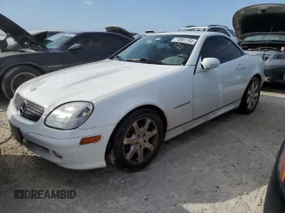 2002 Mercedes-Benz SLK-Class 2.3L Kompressor with VIN WDBKK49F72F266549, listed as a Copart auction lot 74991154 with 56,192 mi miles and Non Repairable. Bid and sale history available at carsss.com. Image 1.