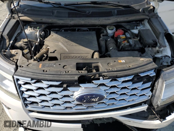 2018 Ford Explorer Platinum with VIN 1FM5K8HT8JGB32408, listed as a Copart auction lot 59819545 with 128,045 mi miles and Salvage title. Bid and sale history available at DreamBid. Image 12.