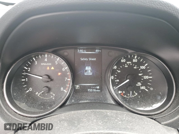 2017 Nissan Rogue S with VIN KNMAT2MV0HP619035, listed as a Copart auction lot 50162495 with 75,516 mi miles and Salvage Title. Bid and sale history available at carsss.com. Image 9.