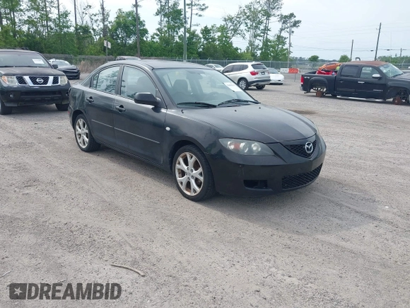 2008 Mazda 3 i Sport with VIN JM1BK32F881163958, listed as a IAAI auction lot 42088111 with 160,585 mi miles and . Bid and sale history available at DreamBid. Image 1.