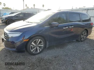 2022 Honda Odyssey Touring with VIN 5FNRL6H81NB001565, listed as a Copart auction lot 49981075 with 45,040 mi miles and Clean title. Bid and sale history available at DreamBid. Image 1.