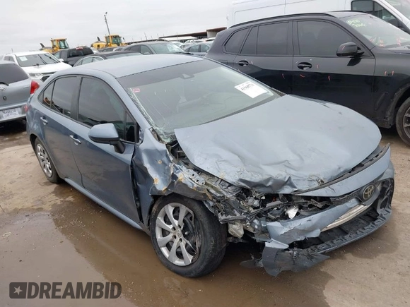 2020 Toyota Corolla LE with VIN 5YFEPRAE0LP120519, listed as a IAAI auction lot 41568774 with 100,780 mi miles. Bid and sale history available at carsss.com. Image 1.