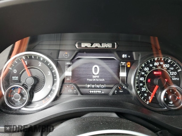 2022 Ram 1500 Lone Star with VIN 1C6RREFM5NN452323, listed as a Copart auction lot 68481844 with 43,298 mi miles and Non repairable. Bid and sale history available at DreamBid. Image 9.
