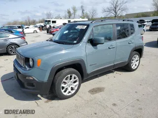2018 Jeep Renegade Latitude with VIN ZACCJBBB7JPG77420, listed as a Copart auction lot 51244965 with 82,766 mi miles and Salvage Title. Bid and sale history available at carsss.com. Image 1.