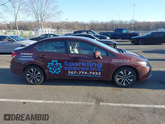 2014 Honda Civic EX with VIN 19XFB2F80EE270941, listed as a IAAI auction lot 41585542 with 104,446 mi miles. Bid and sale history available at carsss.com. Image 13.