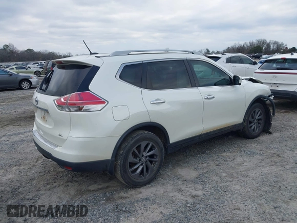 2016 Nissan Rogue SL with VIN 5N1AT2MT7GC873311, listed as a IAAI auction lot 41645032 with 98,535 mi miles. Bid and sale history available at carsss.com. Image 4.