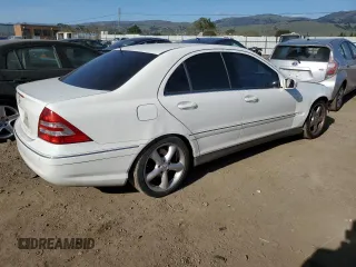 2006 Mercedes-Benz C 230 Sport with VIN WDBRF52H76F792822, listed as a Copart auction lot 50024555 with 191,651 mi miles and Salvage Title. Bid and sale history available at carsss.com. Image 3.