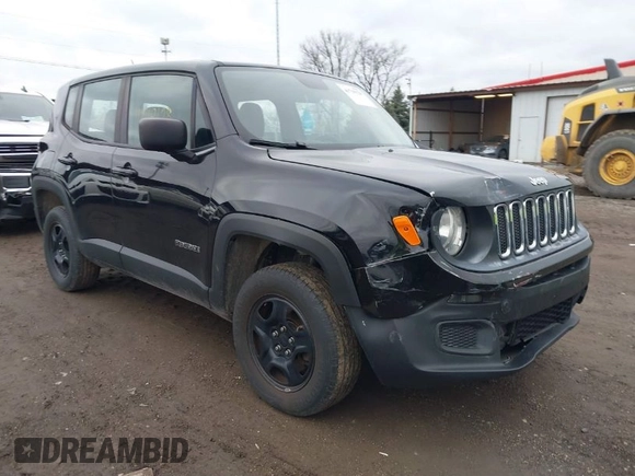 2017 Jeep Renegade Sport with VIN ZACCJBAB6HPG43142, listed as a IAAI auction lot 41719128 with 127,088 mi miles and . Bid and sale history available at carsss.com. Image 1.
