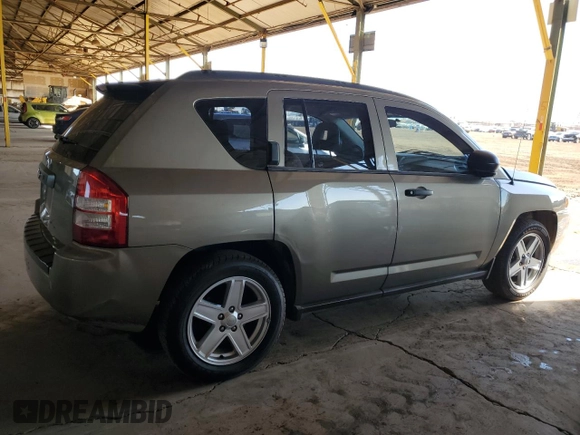 2007 Jeep Compass Sport with VIN 1J8FT47W17D196481, listed as a Copart auction lot 50639085 with 120,490 mi miles and Clean Title. Bid and sale history available at carsss.com. Image 3.