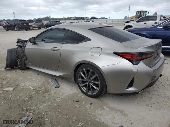 2019 Lexus RC with VIN JTHHA5BC4K5009180, listed as a Copart auction lot 80124384 with 72,651 mi miles and Salvage Title. Bid and sale history available at carsss.com. Image 2.