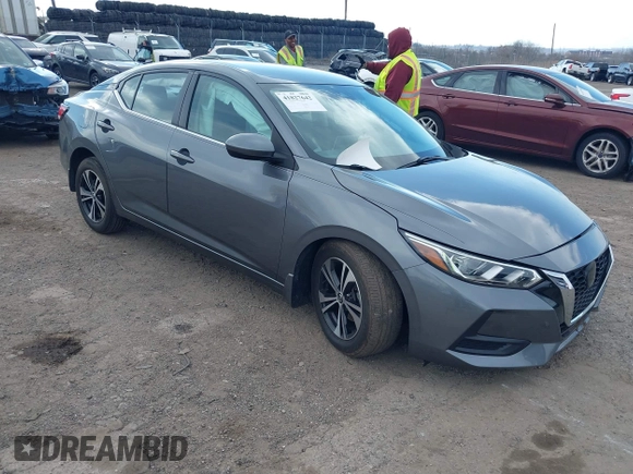 2022 Nissan Sentra SV with VIN 3N1AB8CV8NY206624, listed as a IAAI auction lot 41827642 with 24,455 mi miles and . Bid and sale history available at DreamBid. Image 1.