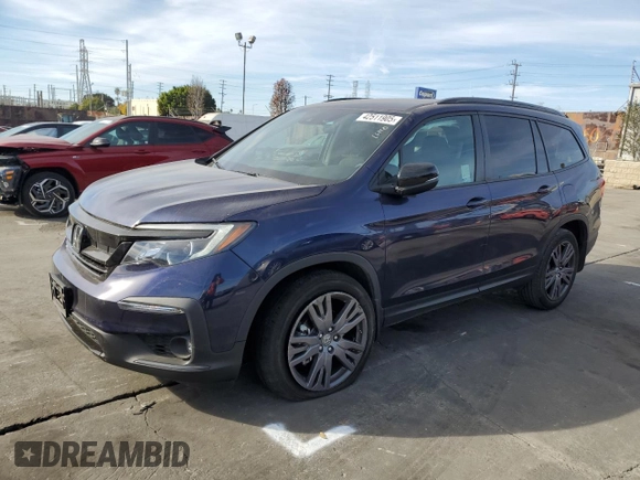 2022 Honda Pilot Sport with VIN 5FNYF6H32NB032847, listed as a Copart auction lot 42511905 with 28,420 mi miles and Salvage Title. Bid and sale history available at carsss.com. Image 1.