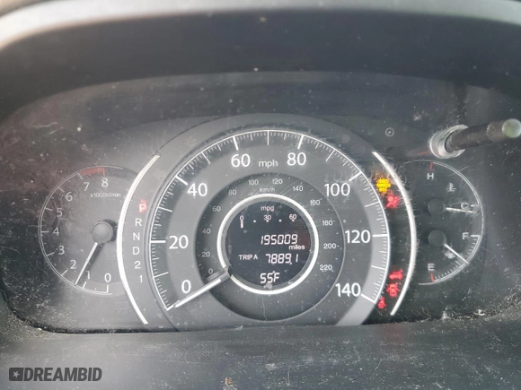 2012 Honda CR-V EX-L with VIN 2HKRM4H71CH623087, listed as a Copart auction lot 48669595 with 195,009 mi miles and Salvage Title. Bid and sale history available at carsss.com. Image 9.