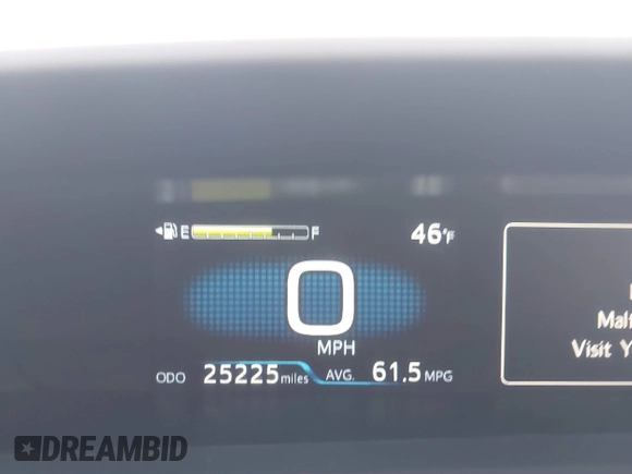 2022 Toyota Prius L Eco with VIN JTDKAMFU3N3188445, listed as a IAAI auction lot 41138076 with 25,225 mi miles and . Bid and sale history available at DreamBid. Image 16.