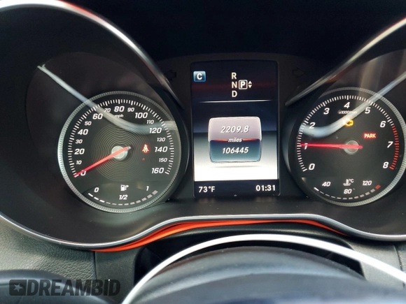 2015 Mercedes-Benz C 300 with VIN 55SWF4JB1FU053332, listed as a Copart auction lot 78577674 with 106,445 mi miles and Salvage Title. Bid and sale history available at carsss.com. Image 9.