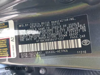 2011 Toyota Avalon with VIN 4T1BK3DB5BU371257, listed as a IAAI auction lot 42543983 with 111,502 mi miles and . Bid and sale history available at DreamBid. Image 9.