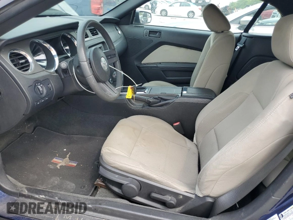 2012 Ford Mustang V6 with VIN 1ZVBP8EMXC5218384, listed as a Copart auction lot 58591915 with 162,572 mi miles and Salvage title. Bid and sale history available at DreamBid. Image 7.