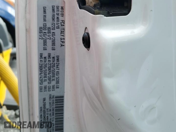 2019 Ram ProMaster City Cargo Tradesman z VIN ZFBHRFAB6K6M81516, wystawiony jako Copart lot #48754015 z przebiegiem 57 342 mil mil oraz Szkoda całkowita • Salvage title. Historia ofert i sprzedaży dostępna na DreamBid. Obrazek 13.