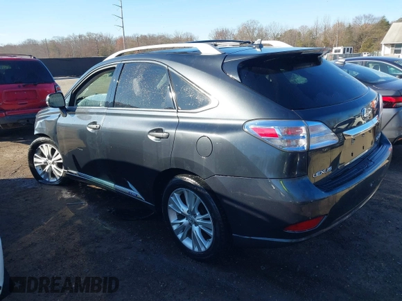 2010 Lexus RX 450h with VIN JTJBC1BA0A2409128, listed as a IAAI auction lot 40979987 with 225,063 mi miles and . Bid and sale history available at DreamBid. Image 3.