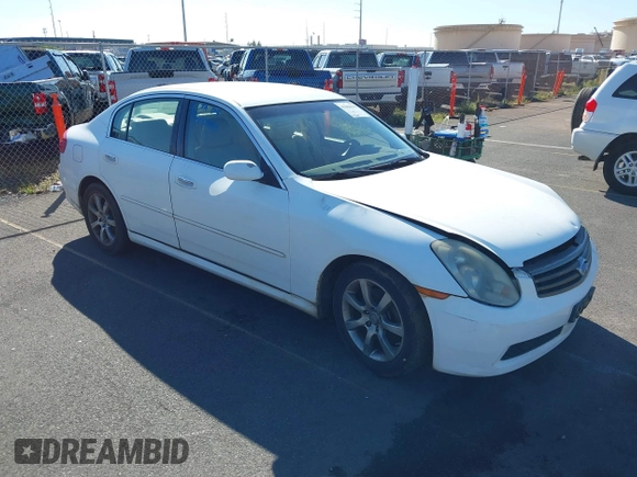 2006 Infiniti G35 with VIN JNKCV51E06M503890, listed as a IAAI auction lot 41604122 with 148,680 mi miles. Bid and sale history available at carsss.com. Image 1.
