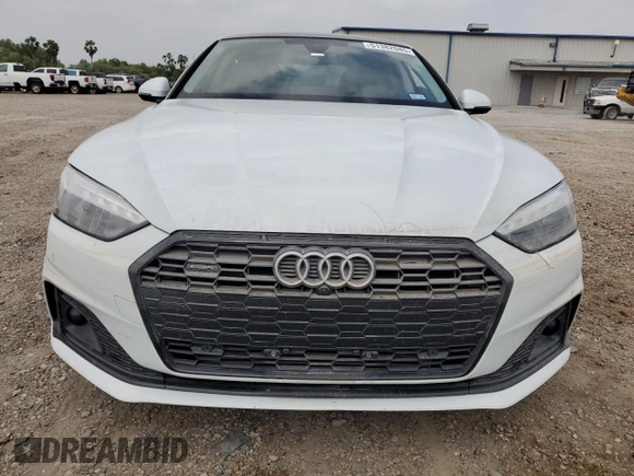 2022 Audi A5 Sportback Premium Plus with VIN WAUCBCF58NA027585, listed as a Copart auction lot 51382045 with 22,354 mi miles and Salvage Title. Bid and sale history available at carsss.com. Image 5.