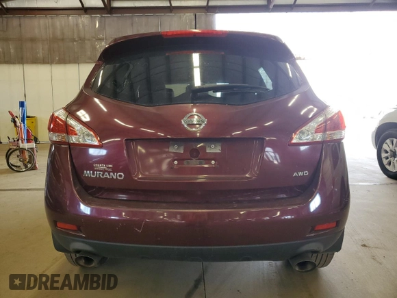 2011 Nissan Murano SV with VIN JN8AZ1MW9BW172286, listed as a Copart auction lot 53674515 with 180,424 mi miles and Clean Title. Bid and sale history available at DreamBid. Image 6.