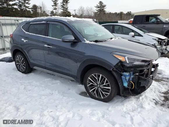 2021 Hyundai Tucson Limited with VIN KM8J3CAL5MU311424, listed as a Copart auction lot 44607105 with 43,373 mi miles and Non Repairable. Bid and sale history available at carsss.com. Image 4.