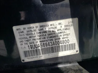 2003 Acura TL Type S w/Navigation System with VIN 19UUA56943A004800, listed as a Copart auction lot 43606285 with 253,523 mi miles and Clean Title. Bid and sale history available at carsss.com. Image 12.