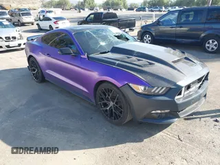 2015 Ford Mustang EcoBoost with VIN 1FA6P8TH5F5358816, listed as a IAAI auction lot 41573005 with 57,975 mi miles and . Bid and sale history available at carsss.com. Image 1.