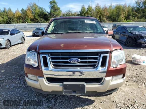 2010 Ford Explorer Eddie Bauer with VIN 1FMEU6EE2AUA15719, listed as a Copart auction lot 80115134 with 166,342 mi miles and Salvage Title. Bid and sale history available at carsss.com. Image 5.