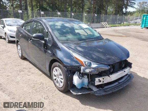 2021 Toyota Prius L Eco with VIN JTDKAMFU3M3140233, listed as a IAAI auction lot 42182685 with 38,842 mi miles and . Bid and sale history available at DreamBid. Image 1.