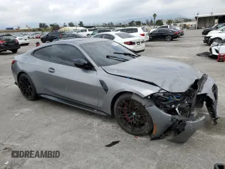 2022 BMW M4 with VIN WBS53AZ06NCH71280, listed as a Copart auction lot 49695804 with 0 mi miles. Bid and sale history available at carsss.com. Image 4.
