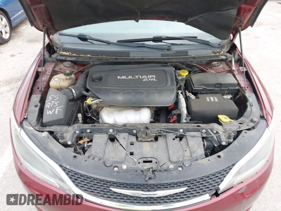 2015 Chrysler 200 Limited with VIN 1C3CCCAB4FN602566, listed as a IAAI auction lot 42173381 with 250,808 mi miles. Bid and sale history available at carsss.com. Image 10.