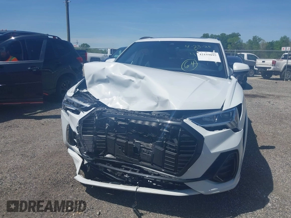 2023 Audi Q3 S line Premium Plus with VIN WA1EECF36P1151143, listed as a IAAI auction lot 42159895 with 15,885 mi miles and . Bid and sale history available at DreamBid. Image 12.