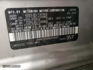 2022 Mitsubishi Outlander Sport ES with VIN JA4APUAUXNU018587, listed as a Copart auction lot 50306445 with 26,122 mi miles and Clean Title. Bid and sale history available at carsss.com. Image 13.