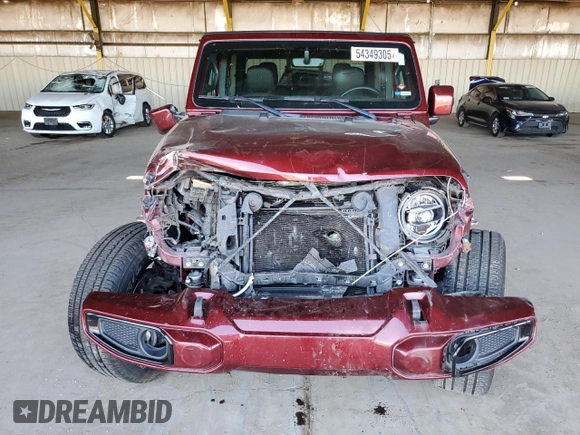 2021 Jeep Gladiator High Altitude with VIN 1C6HJTFG6ML535531, listed as a Copart auction lot 54349305 with 104,173 mi miles and Salvage title. Bid and sale history available at DreamBid. Image 5.