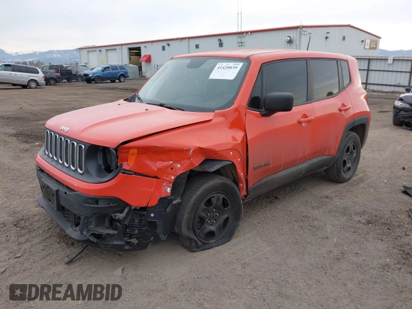 2018 Jeep Renegade Upland with VIN ZACCJBAB9JPJ56911, listed as a IAAI auction lot 41420839 with 48,633 mi miles and . Bid and sale history available at DreamBid. Image 18.