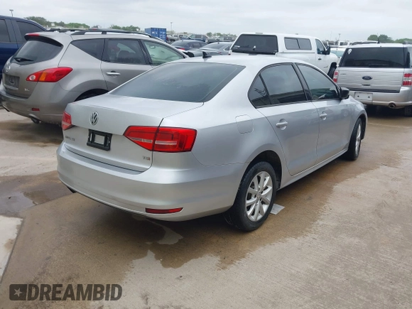 2015 Volkswagen Jetta Sedan 1.8T SE with VIN 3VWD17AJ8FM336528, listed as a IAAI auction lot 42013023 with 89,972 mi miles. Bid and sale history available at carsss.com. Image 4.